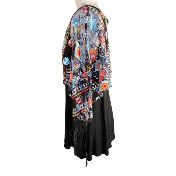 Raozoli Colorful Embroidery Blouse Tunic Women Size Large - Picture 6 of 10